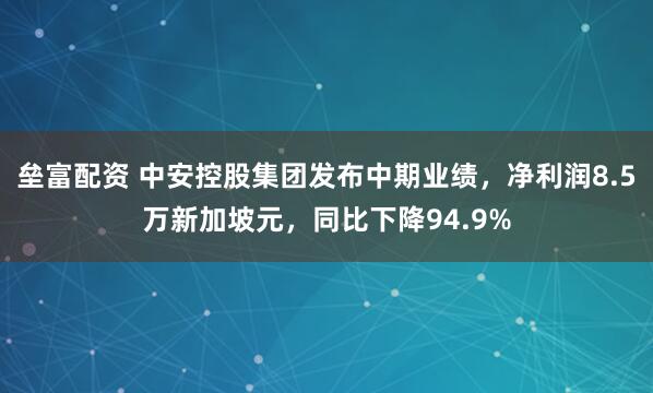 垒富配资 中安控股集团发布中期业绩，净利润8.5万新加坡元，同比下降94.9%