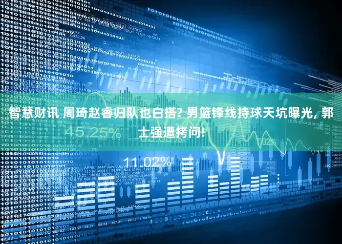 智慧财讯 周琦赵睿归队也白搭? 男篮锋线持球天坑曝光, 郭士强遭拷问!